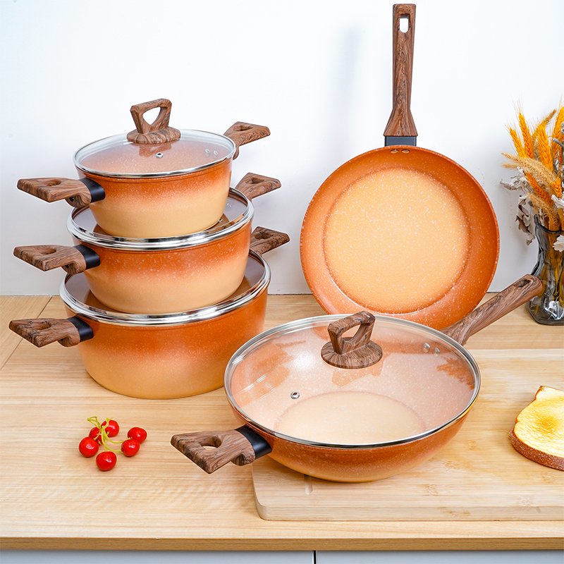 Sunset Orange Meteorite Series Non-Stick Pan