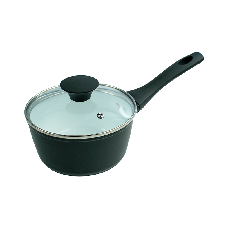Black And White Ceramic Matte Seven-Piece Non-Stick Pan