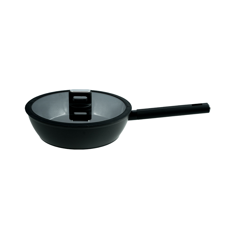 Black And White Ceramic Seven-Piece Non-Stick Pan