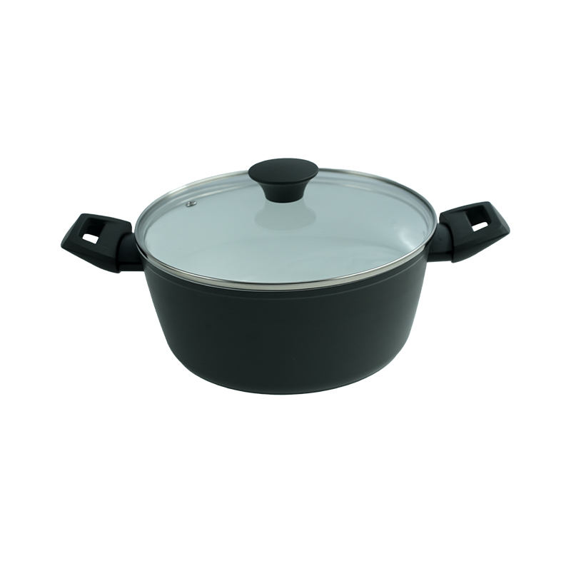 Black And White Ceramic Matte Seven-Piece Non-Stick Pan