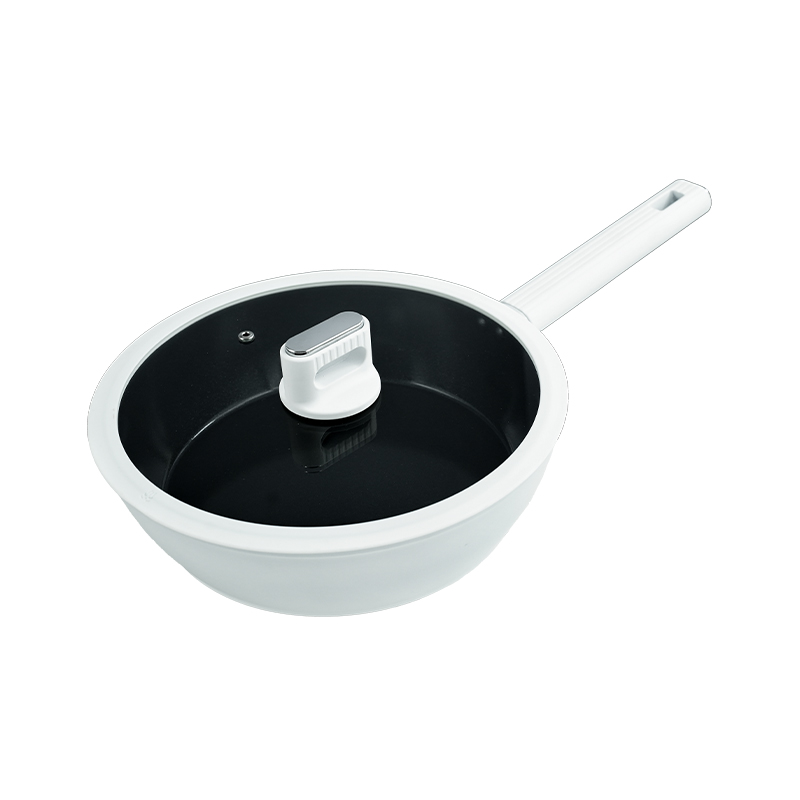Black And White Ceramic Seven-Piece Non-Stick Pan