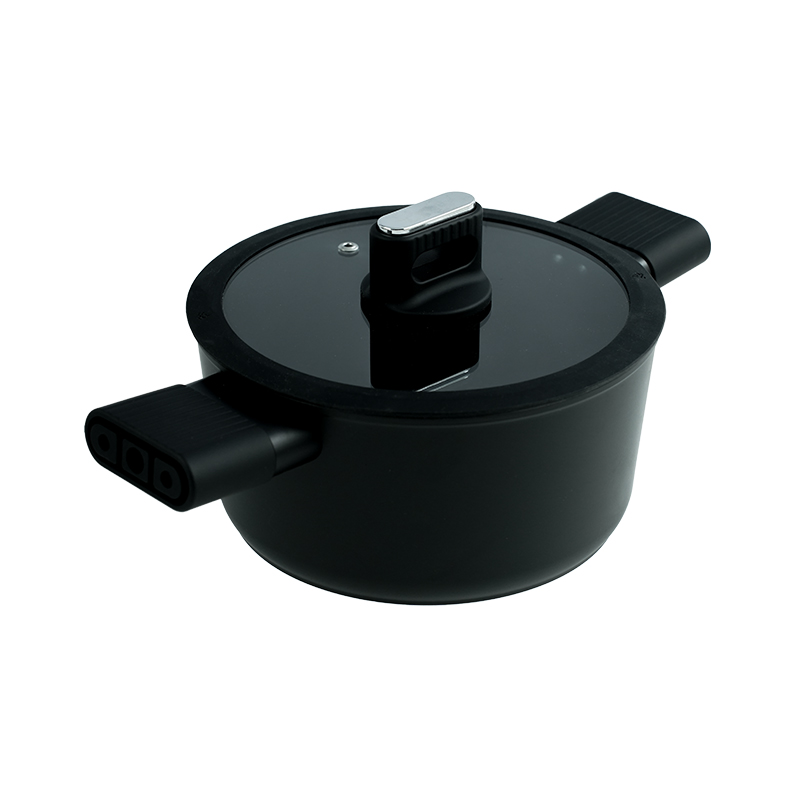 Black And White Ceramic Seven-Piece Non-Stick Pan