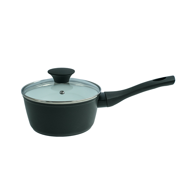 Black And White Ceramic Matte Seven-Piece Non-Stick Pan