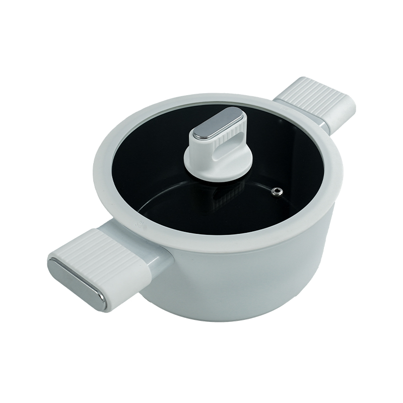 Black And White Ceramic Seven-Piece Non-Stick Pan