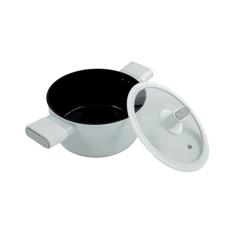 Black And White Ceramic Seven-Piece Non-Stick Pan