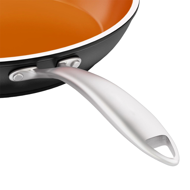Orange Ceramic Frying Pan