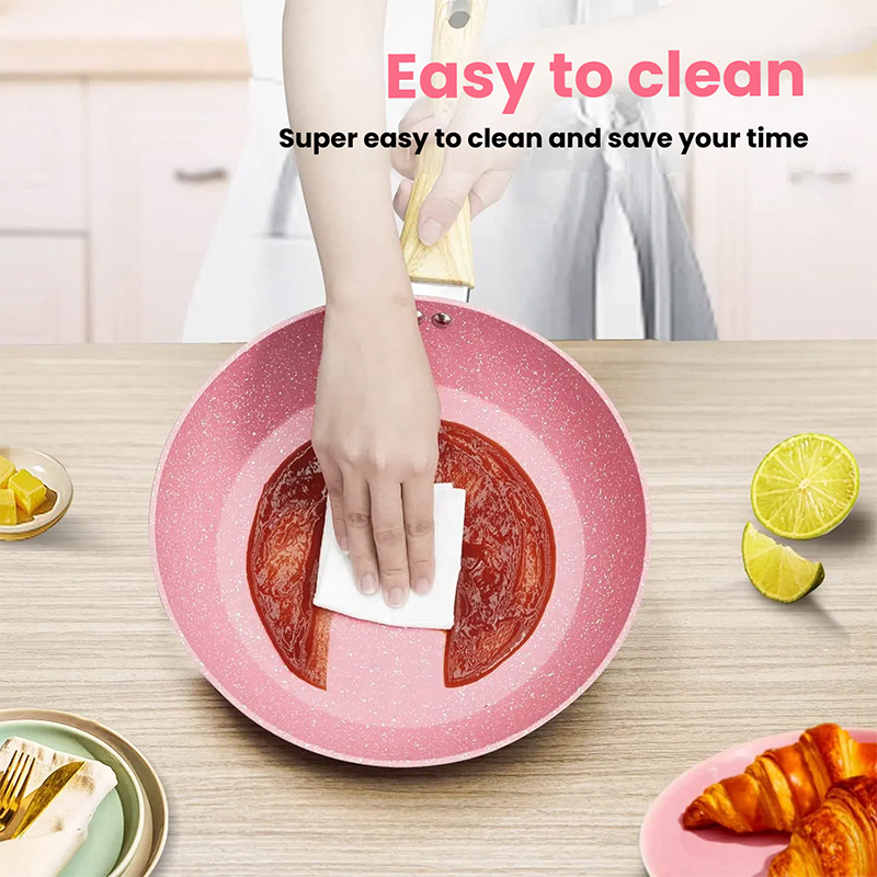 Pink Granite Frying Pan