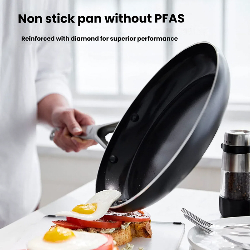 Black Ceramic Frying Pan