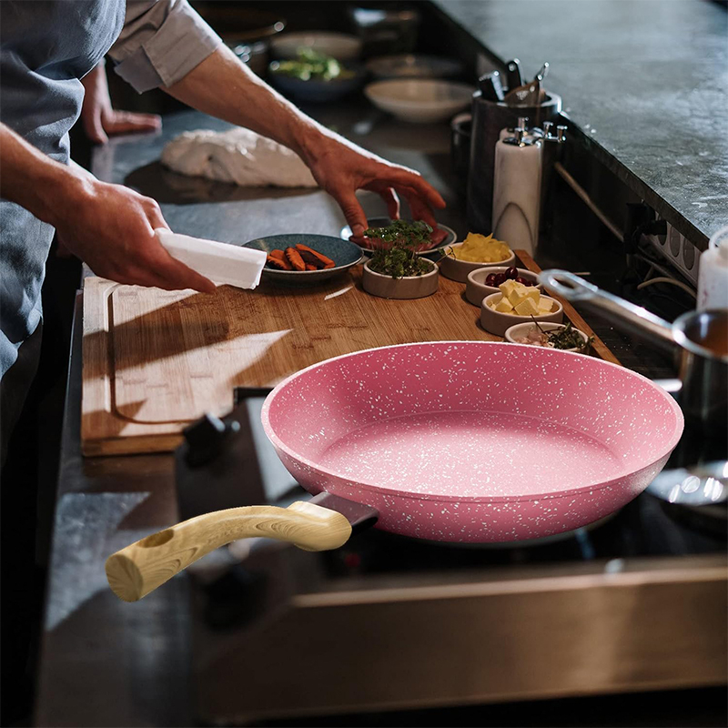 Pink Granite Frying Pan