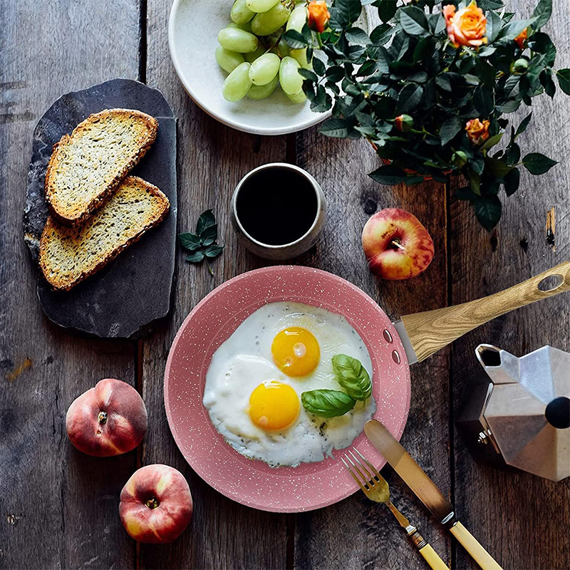 Pink Granite Frying Pan