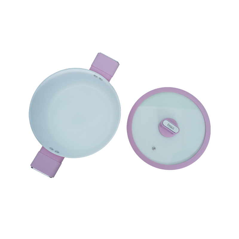 Pink and White Soup Pot