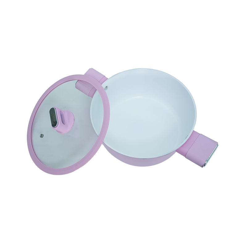 Pink and White Soup Pot