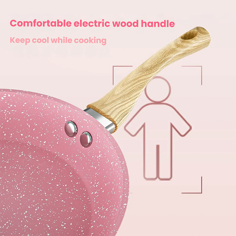 Pink Granite Frying Pan