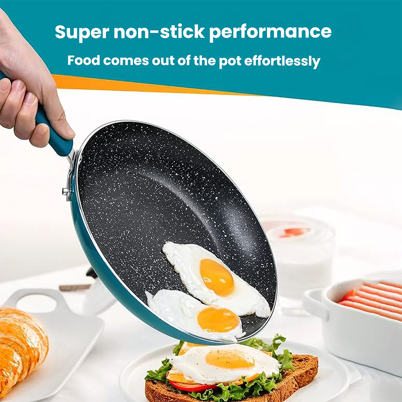 Blue Granite Frying Pan